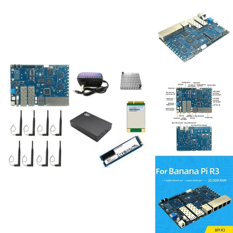 ٳ PI BPI-R3  EMMC  , 256G SSD, 4G , ̽, 8X ׳, 濭,  , MT7986 2G, 8G